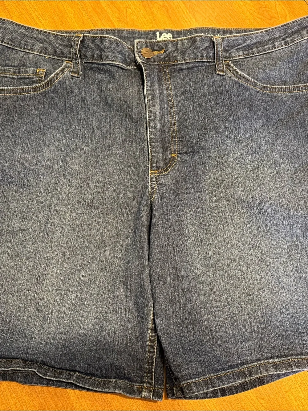 Lee Dark Blue Denim Women's Jean Shorts
